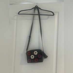 Rebecca Minkoff black floral crossbody bag